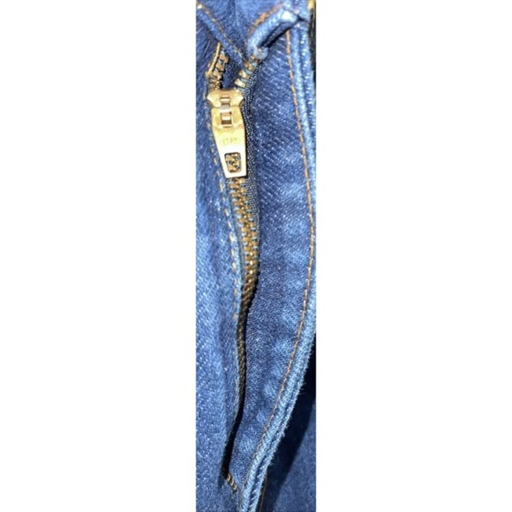 Vintage JCPenney Plain Pockets Mens 34x34 Dark‎ Wash Straight Leg Jeans USA Made
